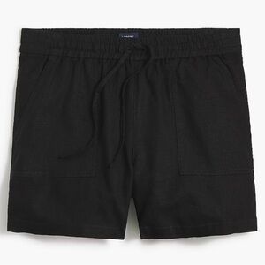 J Crew Factory linen blend pull on shorts. Black. Size Small.